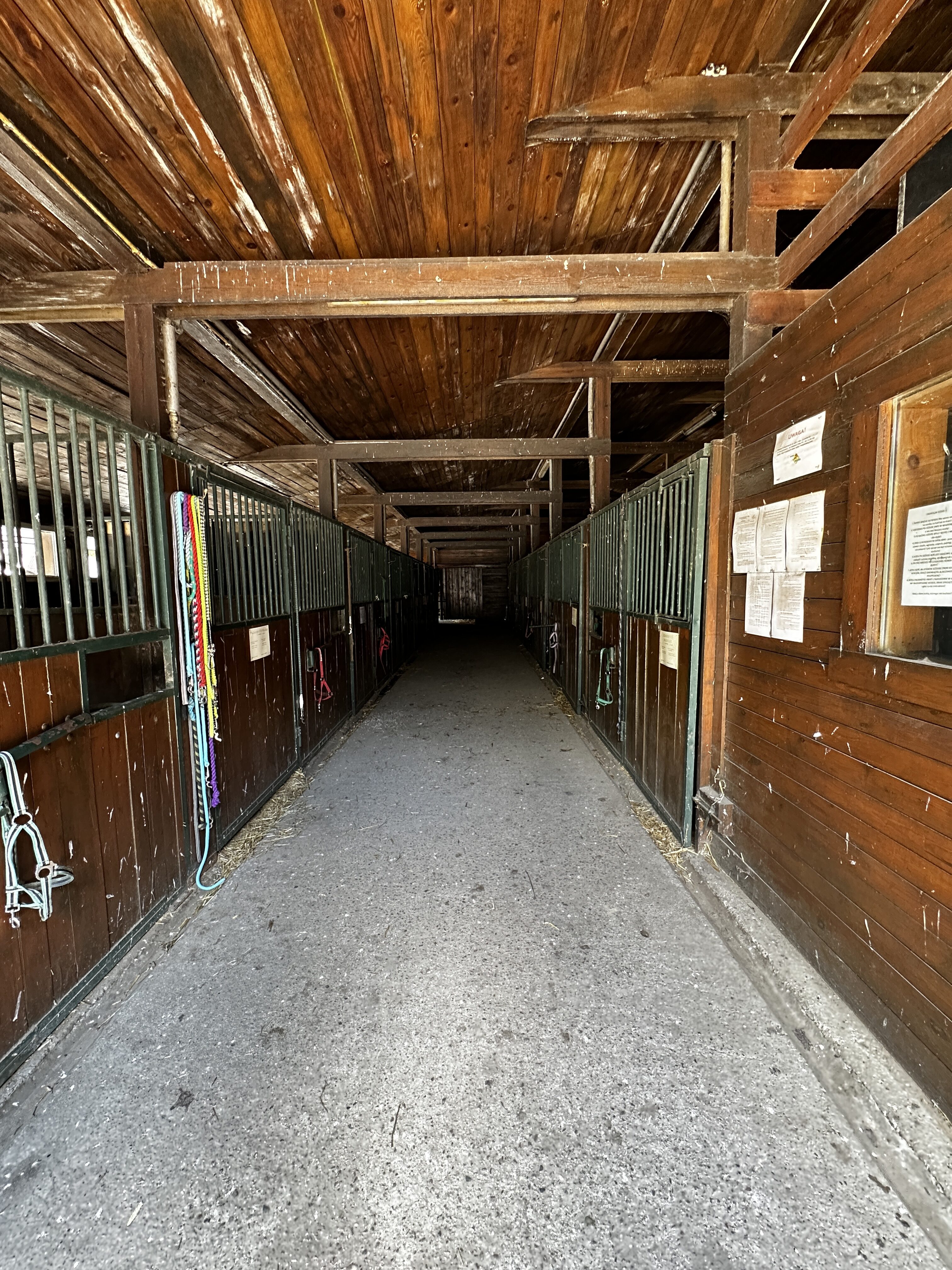Wnętrze stajni rekreacyjnej Rancho pod Olszyną